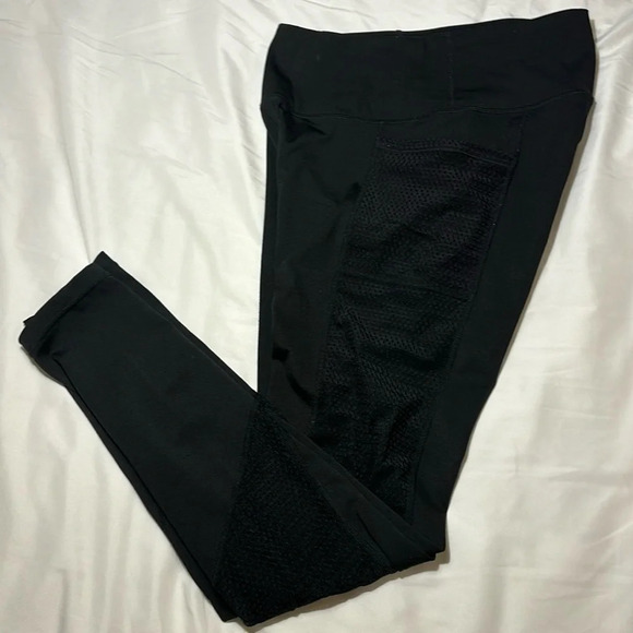 Yelete Active Jersey Mesh Pocket Legging Black size S - Picture 3 of 9
